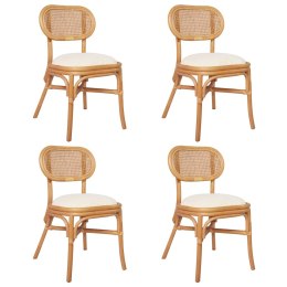 Krzesła stołowe, 4 szt., lniane