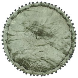 Puf, okrągły, aksamitny, 40x20 cm, zielony