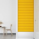 Panele ścienne, 12 szt., żółte, 90x15 cm, aksamit, 1,62 m²
