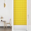 Panele ścienne, 12 szt, jasnożółte, 90x15 cm, tkanina, 1,62 m²