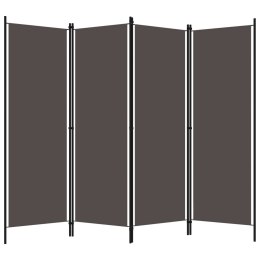 Parawan 4-panelowy, antracytowy, 200 x 180 cm