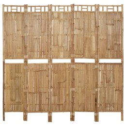 Parawan 5-panelowy, bambusowy, 200 x 180 cm