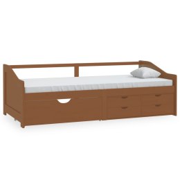 3-osobowa sofa/łóżko z szufladami, miodowy brąz, 90 x 200 cm