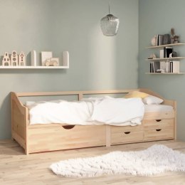 3-osobowa sofa/łóżko z szufladami, drewno sosnowe, 90 x 200 cm
