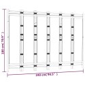 Składany parawan 6-panelowy, 240 cm, bambus i płótno