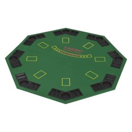 Składany blat do pokera dla 8 graczy, ośmiokątny, zielony
