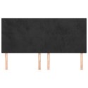 Zagłówki do łóżka, 4 szt., czarny, 100x5x78/88 cm, aksamitny