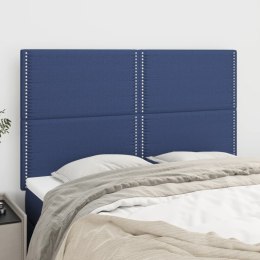 Zagłówki do łóżka, 4 szt., niebieskie, 72x5x78/88 cm, tkanina