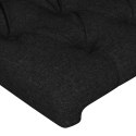 Zagłówki do łóżka, 4 szt., czarne, 72x7x78/88 cm, tkanina