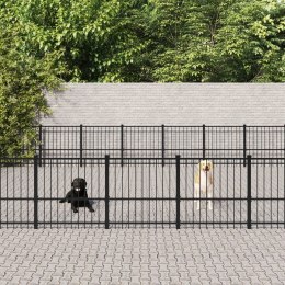 Kojec dla psa na zewnątrz, stalowy, 65,86 m²