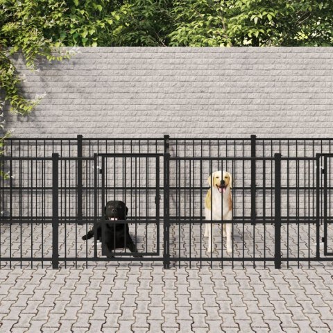 Kojec zewnętrzny dla psa, stalowy, 18,77 m²