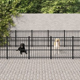 Kojec zewnętrzny dla psa, stalowy, 28,23 m²