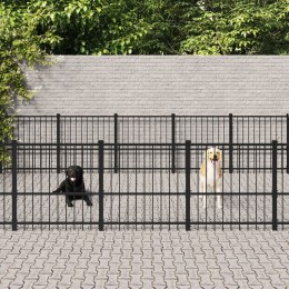 Kojec zewnętrzny dla psa, stalowy, 30,11 m²