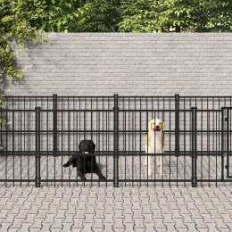 Kojec zewnętrzny dla psa, stalowy, 7,51 m²