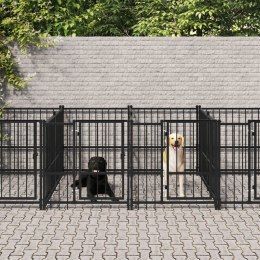 Kojec zewnętrzny dla psa, stalowy, 7,51 m²