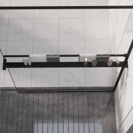 Półka ścienna do prysznica typu walk-in, czarna, 115 cm