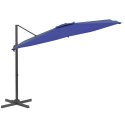 Wiszący parasol z LED, lazurowy, 400x300 cm